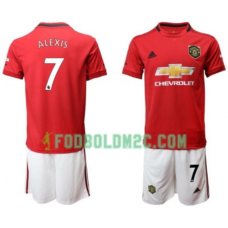 Manchester United Alexis 7 Børn Hjemmebanesæt 2019/20 Kortærmet (+ Korte bukser)